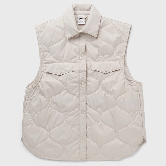 NWT Nike Sportswear Essentials Women’s Beige Vest, Size Large - Picture 3 of 10